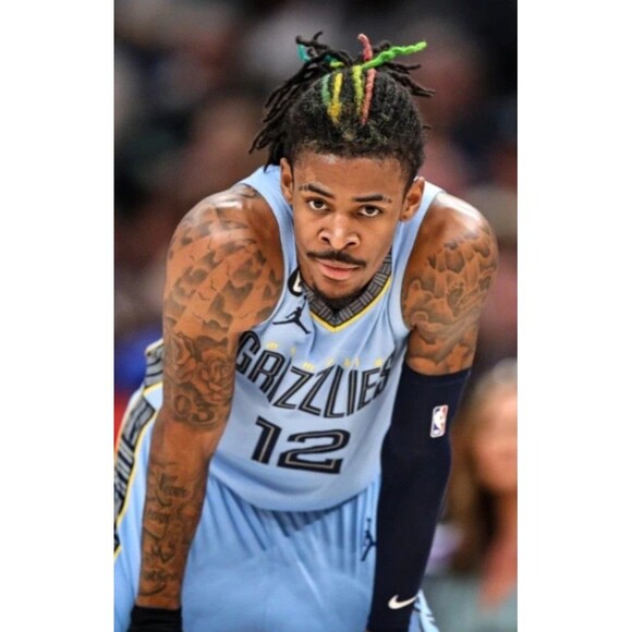 Ja Morant (Jordan)-(Grizzlies)-(Blue)-(Jersey)-(New Cond.)-(Stiched)-(XL)-$90.00 - Picture 12 of 13